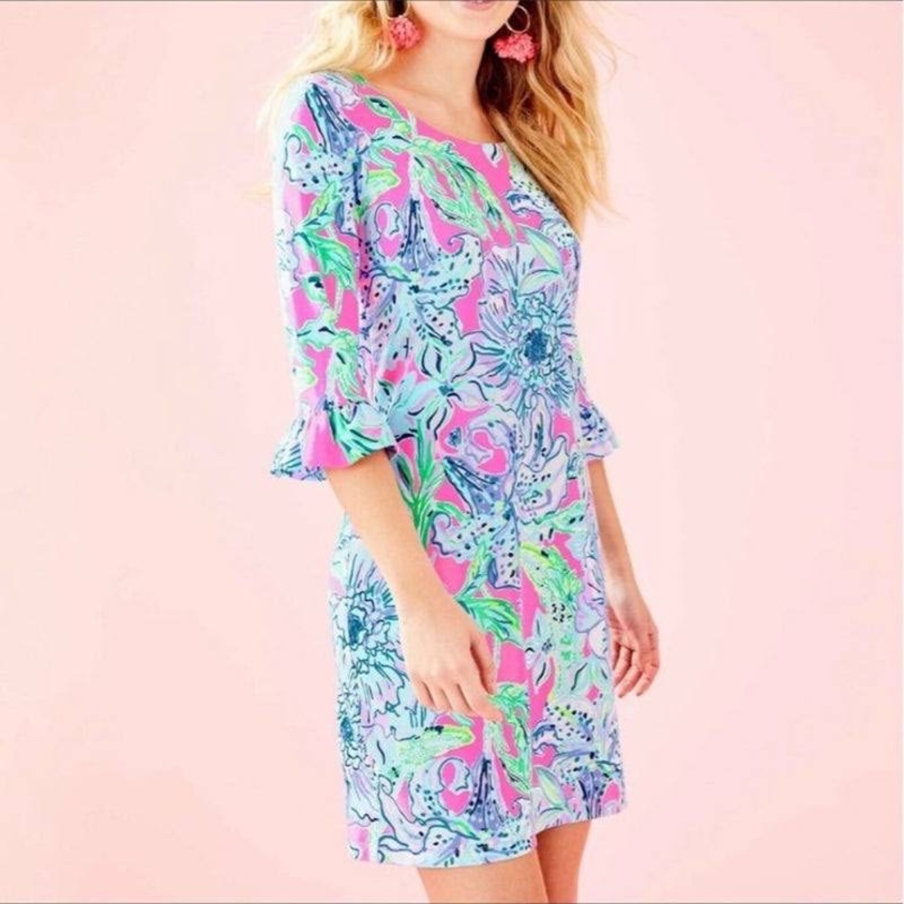 Lilly Pulitzer Ruffle Sophie Pink Tropics Floral